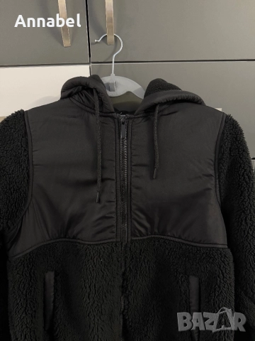 Черно ватирано яке, снимка 2 - Якета - 52563708