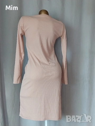 S  Тревисто зелена рокля и L в светло бежаво , снимка 5 - Рокли - 52082830