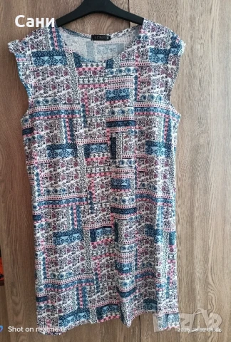 Памучна шарена рокля 👗, снимка 4 - Рокли - 51228068