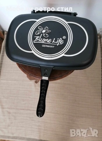 двоен грил тиган, снимка 4 - Съдове за готвене - 52367888