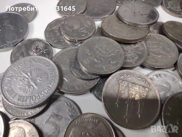 100бр световни монети от бял метал, снимка 4 - Нумизматика и бонистика - 43204603