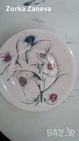 Декоративна чиния за стена,керамика, снимка 2 - Декорация за дома - 32847190