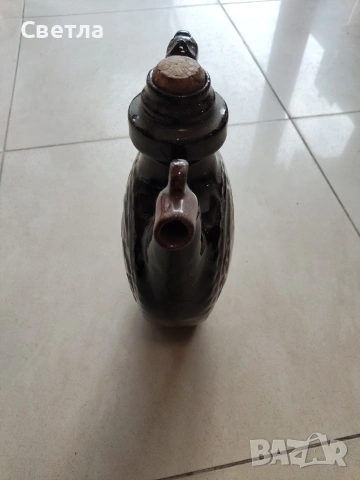 Керамична бъклица, снимка 4 - Антикварни и старинни предмети - 53463059