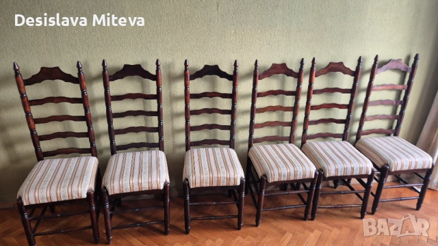 8 Дървени стола за трапезария или кухня