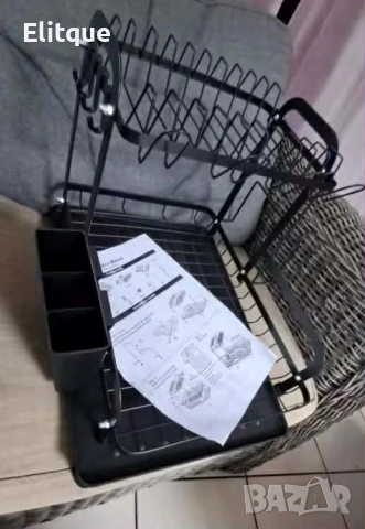 Сушилник за съдове с оттичане на водата, XXL, снимка 5 - Съдове за готвене - 53165874