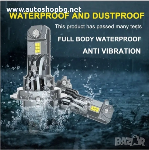 Диодни крушки H7 200W с вграден вентилатор, снимка 3 - Аксесоари и консумативи - 53522639