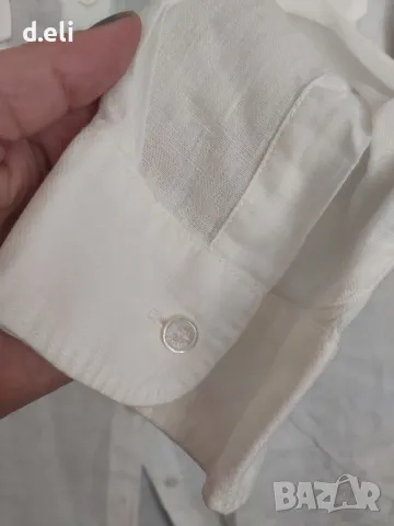 Max Mara. Size M 100% Лен Нова Бяла риза, снимка 4 - Ризи - 49880085