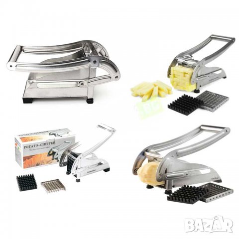 Ръчна метална преса резачка за картофи Potato Chipper, снимка 2 - Аксесоари за кухня - 33193929