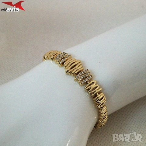 Гривна с 14К златно покритие 234843, снимка 4 - Гривни - 53186636