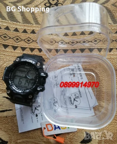 Dash Black - Часовник Sport, Водоустойчив/ Dash Black - Watch Sport, Waterproof, снимка 5 - Мъжки - 51056880