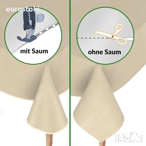 Покривка за маса от мушама, която може да се пере, кръгла или правоъгълна, първокласен текстилен , снимка 8 - Покривки за маси - 52587522