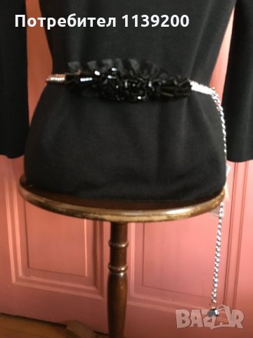 Escorpion S/M  испанска елегантна черна блуза топ, снимка 5 - Блузи с дълъг ръкав и пуловери - 27290613