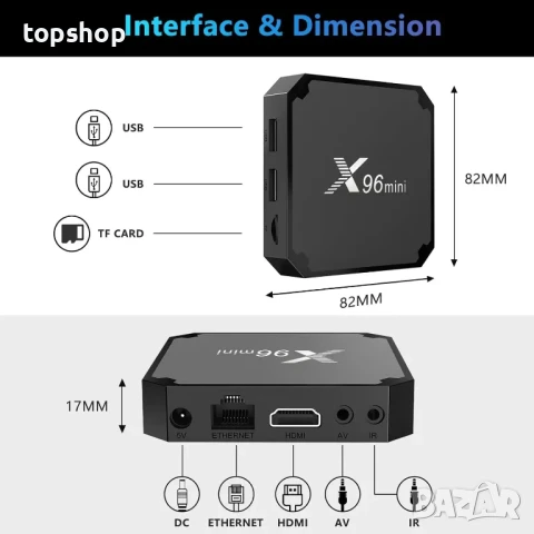 НОВ, ТЕСТВАН Android TV Box 4k, X96 Mini Android 11.0 Smart Box, НА БЪЛГАРСКИ..., снимка 3 - Плейъри, домашно кино, прожектори - 50556555