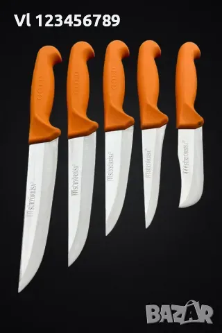 Комплект качествени турски месарски ножове 5 броя,, снимка 3 - Прибори за хранене, готвене и сервиране - 49851736