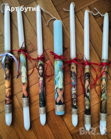 Декорирани свещи за Кръщене, снимка 7 - Декорация - 52575639