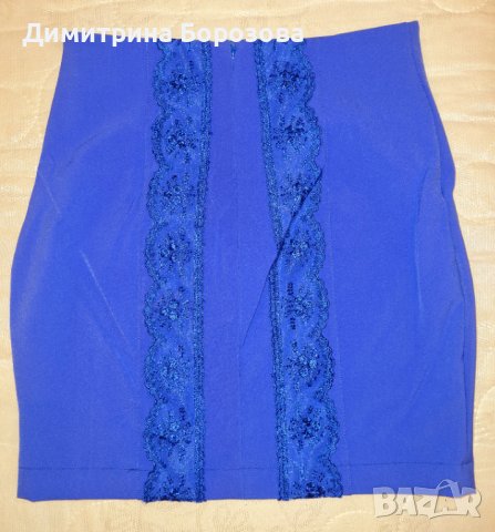 Дамска поличка Алеса, офис стайл с допълнителна бродерия. Изчерпана на сайта, снимка 4 - Поли - 43930454