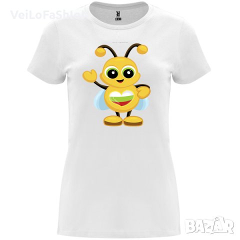 Нова дамска тениска с Пчеличка в бял цвят , снимка 1 - Тениски - 44049553
