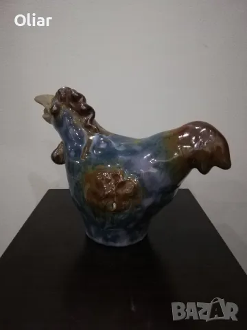 Арт фигурка на пиле от керамика. Франция., снимка 3 - Статуетки - 50419669