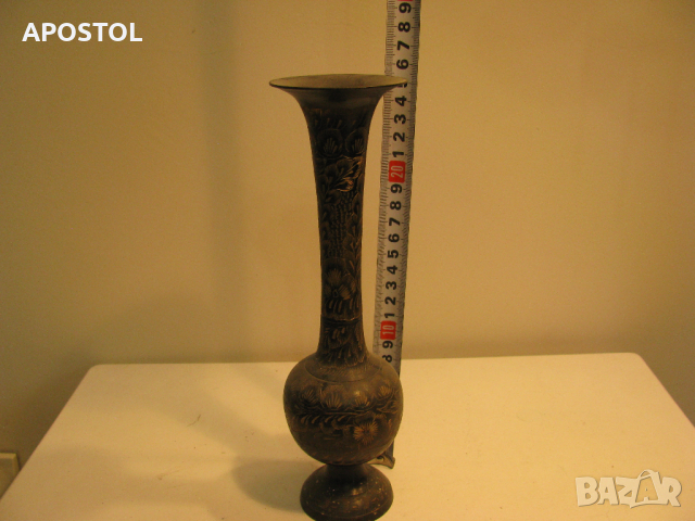 ваза бронзова гравирана, снимка 2 - Вази - 36488534