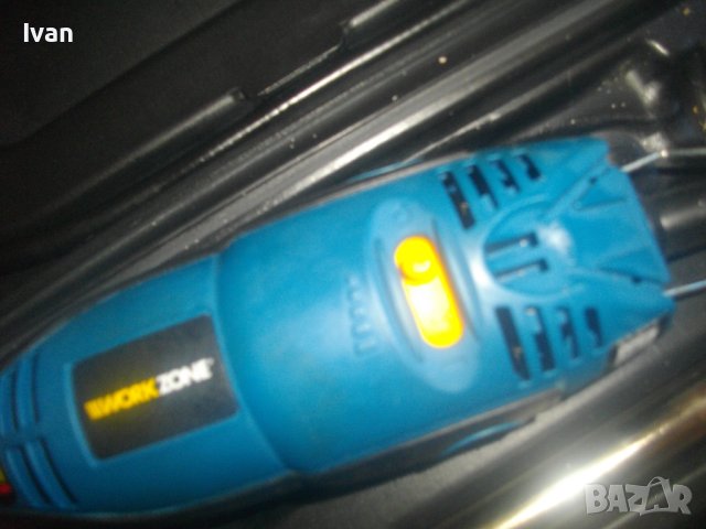 Нова Немска Ел. Мини Дрелка-Шлифовалка -Пълен Комплект-Гъвкаво Рамо/Стойка/Кутия Аксесоари-WORKZONE, снимка 10 - Други инструменти - 43384836