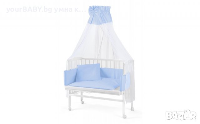 Детско Странично Легло 2в1 тип Next to Me с Матрак и Аксес 38 -  Бяла