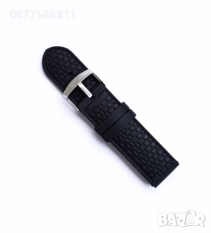 НОВА ЧЕРНА СИЛИКОНОВА ГУМЕНА КАИШКА ЗА ЧАСОВНИК.ЧЕРНИ СИЛИКОНОВИ ГУМЕНИ КАИШКИ ЗА ЧАСОВНИЦИ, снимка 2 - Каишки за часовници - 51613086