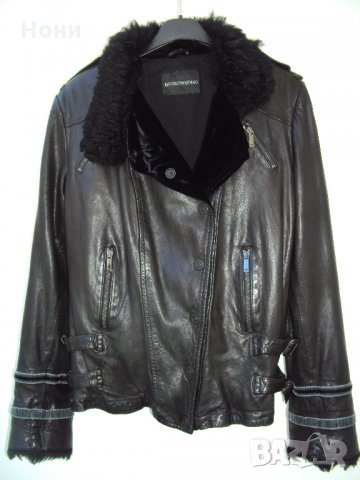 Оригинално кожено дамско яке EMPORIO ARMANI, снимка 11 - Якета - 33548946