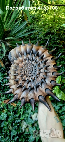 Голямо пано ръчна дърворезба Ноутилус - орех, снимка 6 - Пана - 52910588