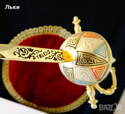 Toledo меч,кинжал,рапира 26 см.,злато,орнаменти. , снимка 2 - Антикварни и старинни предмети - 51252911
