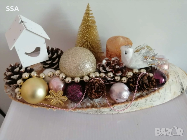 Коледна декорация със свещ , снимка 3 - Декорация за дома - 52593356