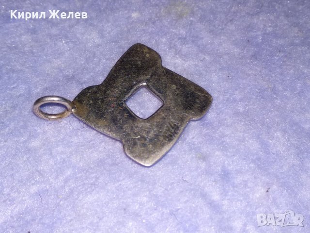 ДИЗАЙНЕРСКИ СТИЛЕН СРЕБЪРЕН АРТ МЕДАЛЬОН СРЕБРО 925 с ЖЪЛТА и БЯЛА ПОЗЛАТА 35454, снимка 8 - Колиета, медальони, синджири - 39373856