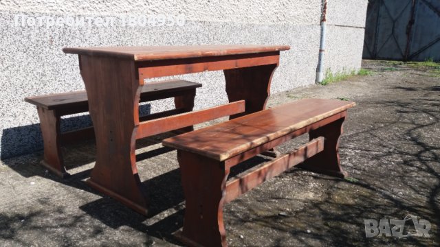 Маси+пейки, снимка 3 - Градински мебели, декорация  - 28602278