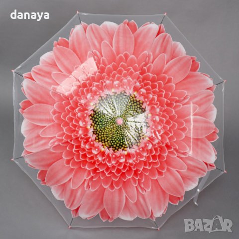 2224 Дамски чадър Гербери, снимка 3 - Други - 44062820