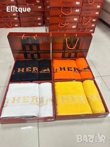 хавлиени кърпи 2 броя 50*90 70*140 %100 памук Gucci barbie hermes Christian Dior , снимка 7 - Други стоки за дома - 52907631