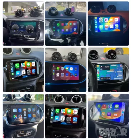 Мултимедия, за Mercedes Benz Smart Forfour Fortwo, 2015-2019, Навигация, с Android, плеър, двоен дин, снимка 13 - Аксесоари и консумативи - 50145191