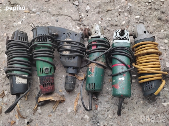 Употребявани 6 броя ъглошлайф и бормашина КРАФ И БОШ