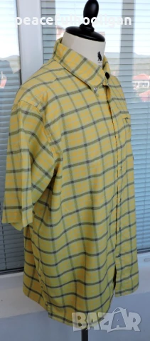 Salewa - мъжка карирана риза за спорт и туризъм  с къс ръкав размер XL , снимка 5 - Ризи - 50837614