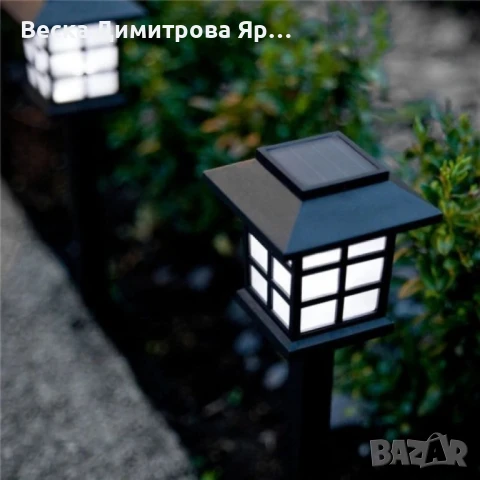 Комплект от 6 броя соларни LED лампи за двор и градина, снимка 7 - Друга електроника - 50538956