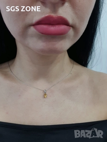 Сребърни висулки с топаз, гранат, аметист, перидот, цитрин и други естествени камъни, снимка 15 - Колиета, медальони, синджири - 52276076