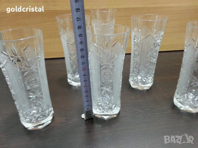 Кристални чаши Зорница лукс, снимка 3 - Антикварни и старинни предмети - 35509878
