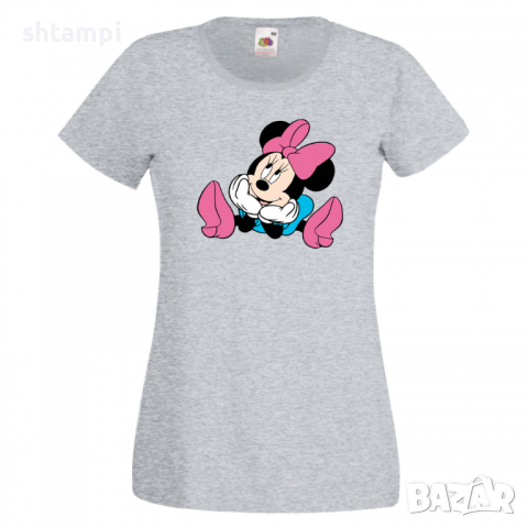 Дамска тениска Minnie Mouse 5 Подарък,Изненада,Рожден ден,, снимка 4 - Тениски - 36530772