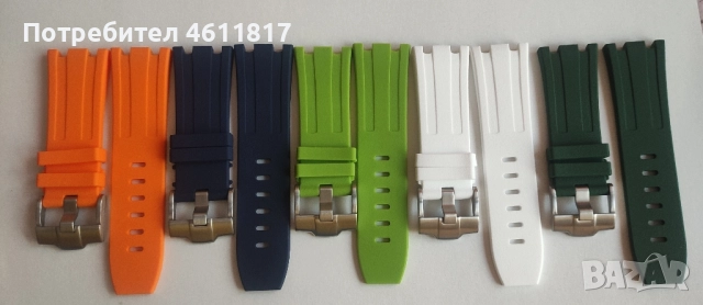 Силиконови каишки за часовник AUDEMARS PIGUET, снимка 3 - Каишки за часовници - 52179516