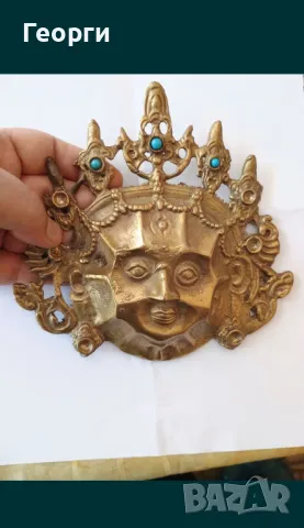 Бронзова маска-33, снимка 3 - Колекции - 50111455