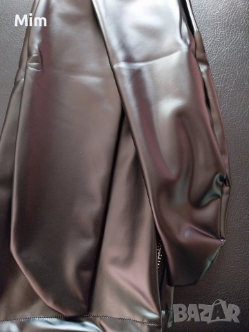 Дамски еластични ,черни ,дълги ,кожени чорапи , снимка 8 - Бельо - 52970275