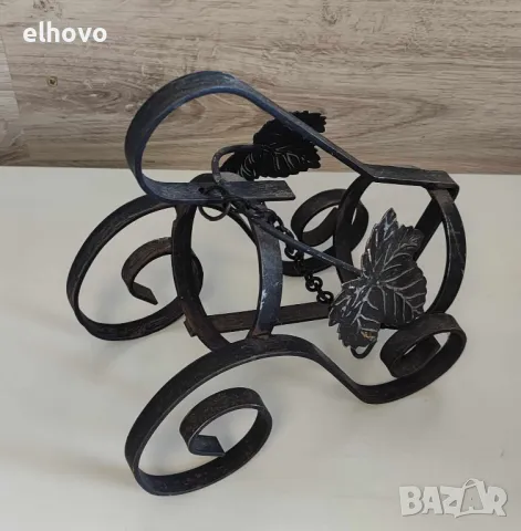 Стойка за вино от ковано желязо, снимка 4 - Антикварни и старинни предмети - 49189920