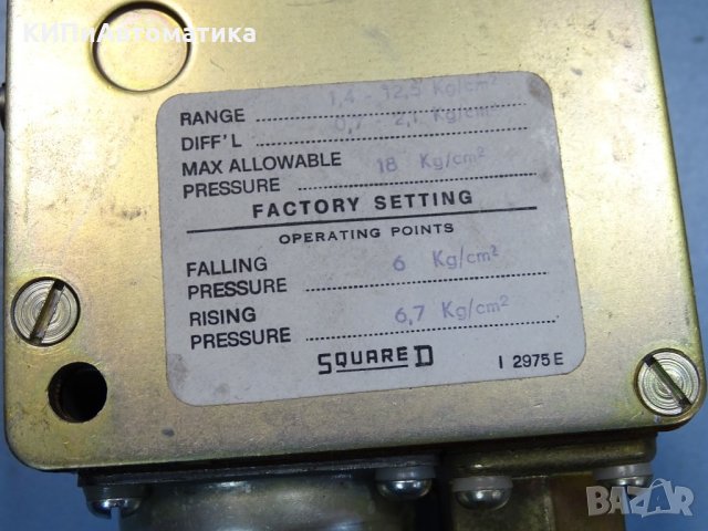 пресостат SQUARED ACW 8 Pressure Switch, снимка 7 - Резервни части за машини - 35136088