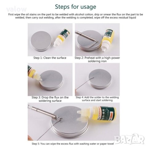 Течен флюс за запояване на алуминий алумин, снимка 5 - Поялници и запояване - 43536971