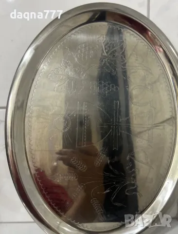 Античен свещен поднос 1920 г, снимка 8 - Антикварни и старинни предмети - 49389538