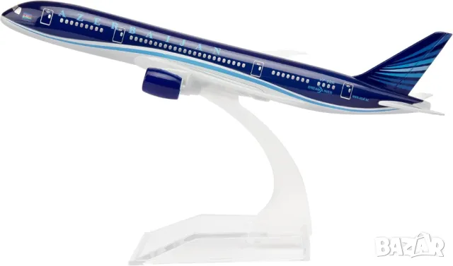 Бойнг 787 самолет модел макет Azerbaijan метален лайнер полет самолети стюардеса пилот