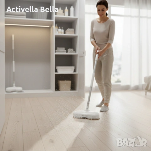 Електрически моп със спрей и центрофуга – за бързо и ефективно почистване, снимка 5 - Парочистачки и Водоструйки - 53267267